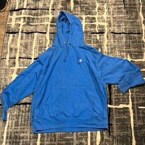 Baby blue champion hoodie sz large